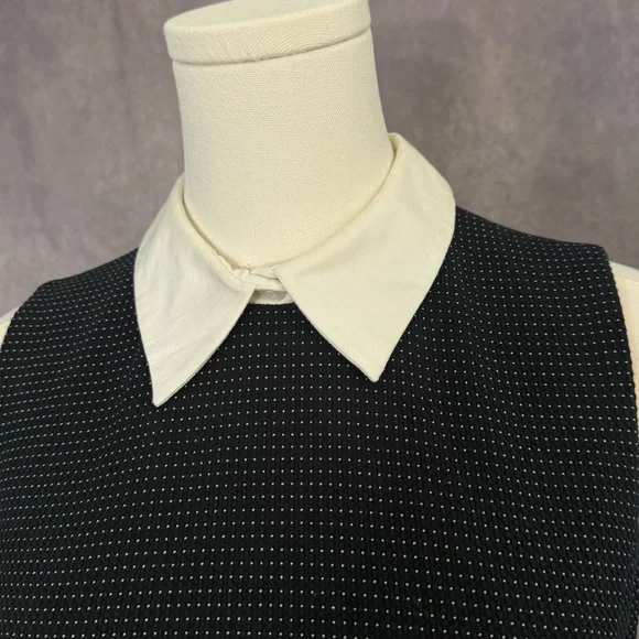 Lauren Ralph Lauren Black Midi Dress with White Collar - Picture 9 of 16